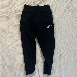 Nike Kids Black Joggers with White Logo